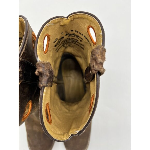 Masterson Boot Womens Cowboy Boots Size 6.5M Brown Leather Square Toe Western - Picture 16 of 16